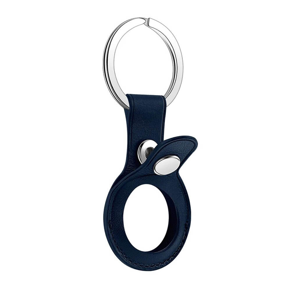 Шкіряний брелок з кільцем iLoungeMax Leather Key Ring (PU Leather) Black для AirTag