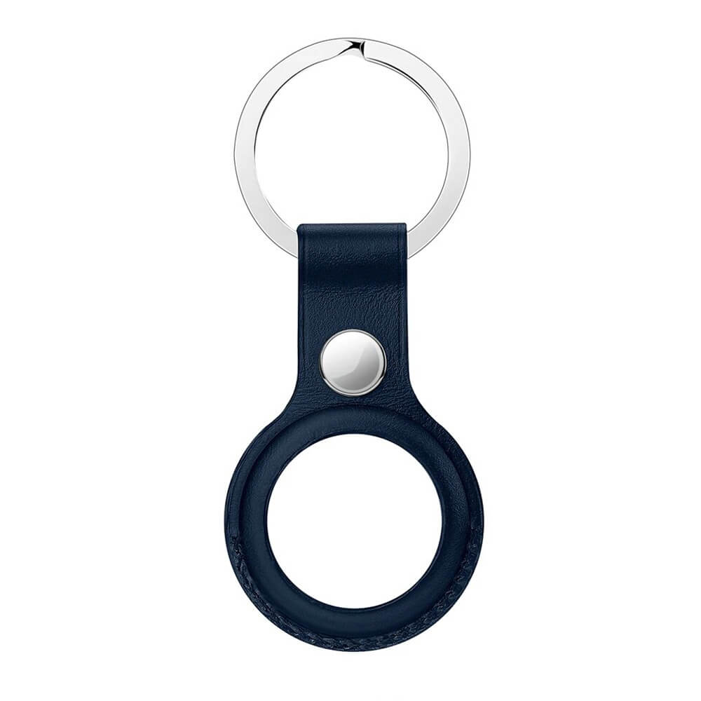 Шкіряний брелок з кільцем iLoungeMax Leather Key Ring (PU Leather) Black для AirTag