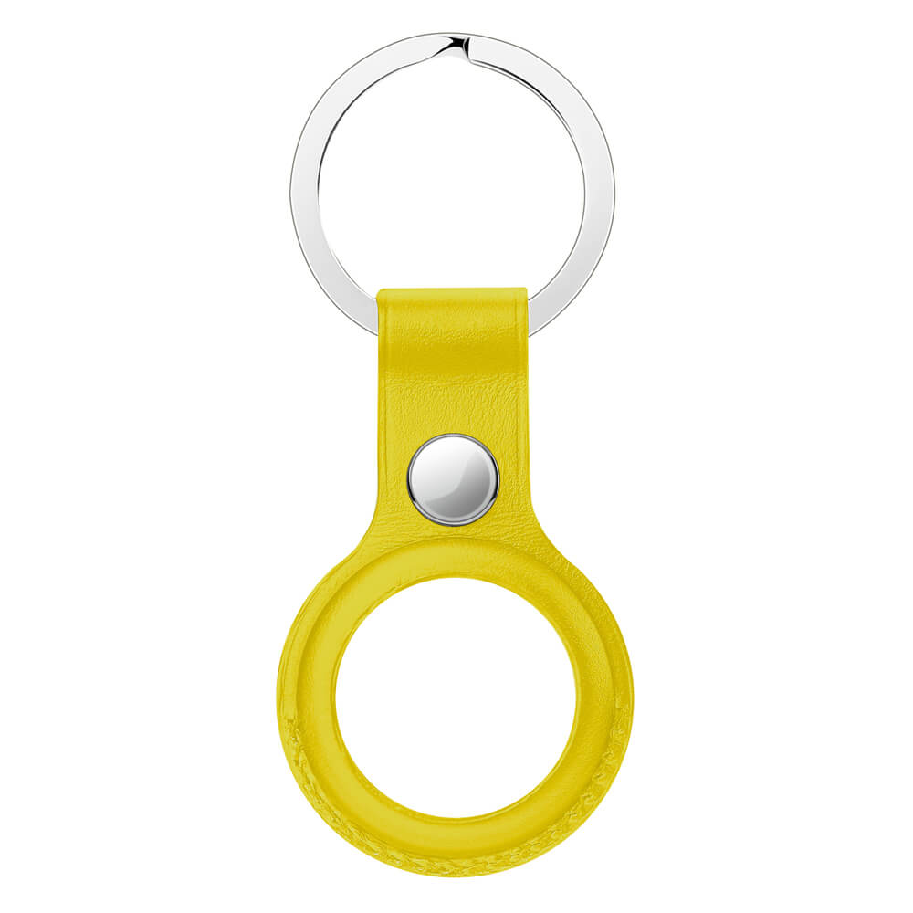 Кожаный брелок с кольцом iLoungeMax Leather Key Ring (PU Leather) Black для AirTag
