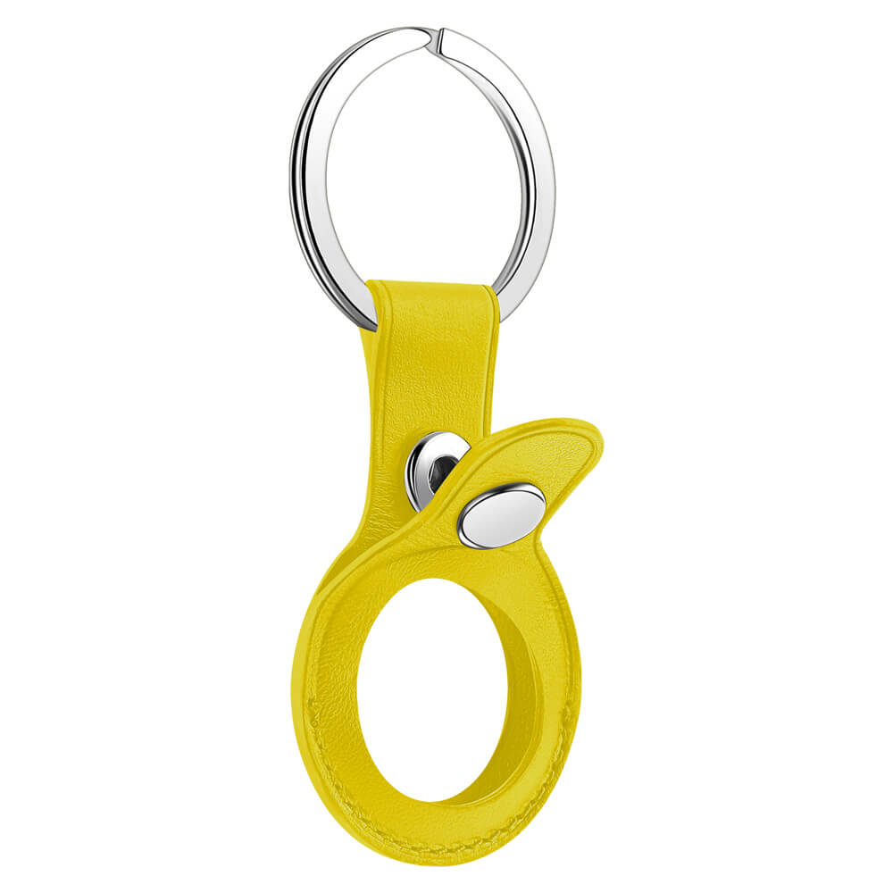 Кожаный брелок с кольцом iLoungeMax Leather Key Ring (PU Leather) Black для AirTag