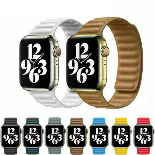 Ремешок iLoungeMax Leather Link Magnetic  Black для Apple Watch 38mm | 40mm (S | M) Series SE | 6 | 5 | 4