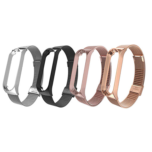 Металевий ремінець iLoungeMax Milanese Loop Black для Xiaomi Mi Band 5
