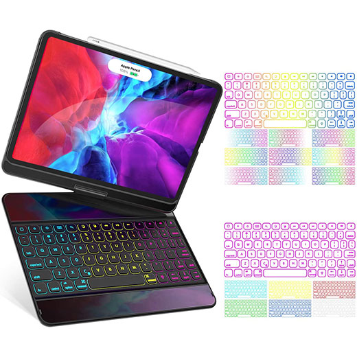 Чохол-клавіатура iLoungeMax Rotatable Case Keyboard with Color Backlit для iPad Pro 11