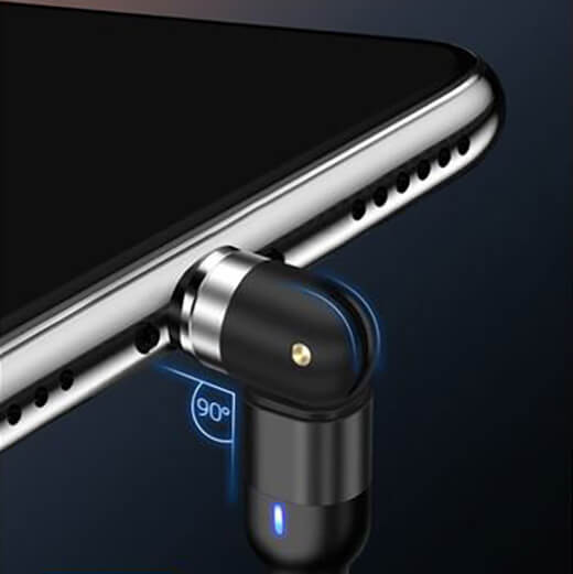 Зарядный магнитный кабель iLoungeMax Rotate Magnetic Cable Micro-USB/Type-C/Lightning 1m