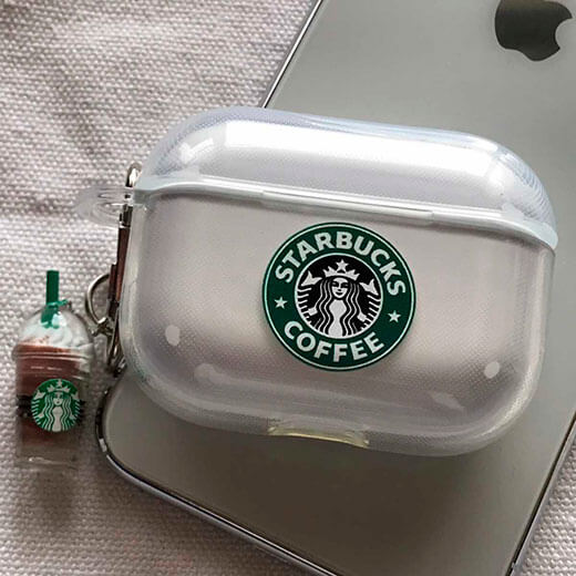 Силиконовый чехол iLoungeMax Starbucks с карабином для AirPods Pro