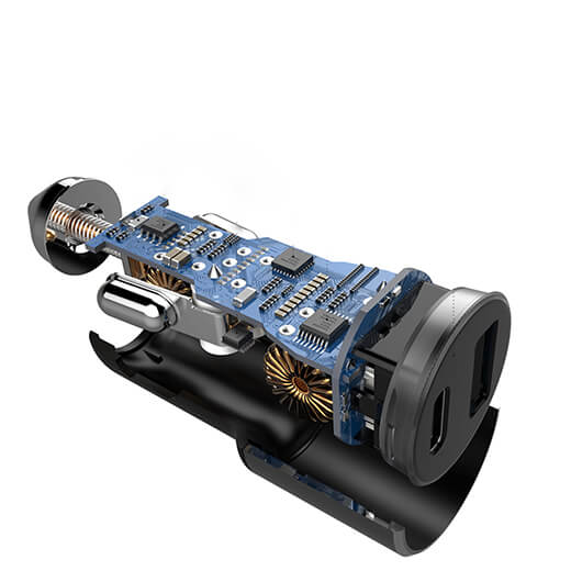 Быстрое автомобильное зарядное устройство iLoungeMax SuperCharger USB-C PD + QC 3.0 83W
