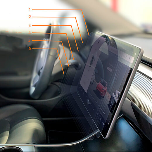 защитное стекло iLoungeMax Tempered Clear Glass 9H для экрана Tesla