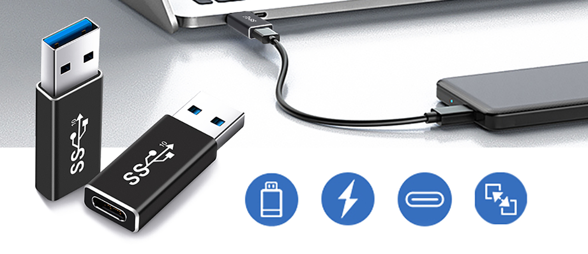 Адаптер (перехідник) iLoungeMax USB A to USB C 3.1 Gen 2 10 Gbps