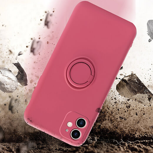 Силіконовий чохол iLoungeMax With Ring Red для iPhone 11