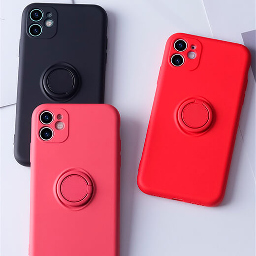 Силіконовий чохол iLoungeMax With Ring Red для iPhone 11