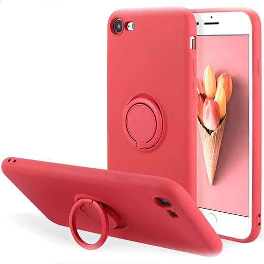 Силиконовый чехол iLoungeMax with ring Forest Green для iPhone SE 3 | SE 2 | 8 | 7/8/SE 2