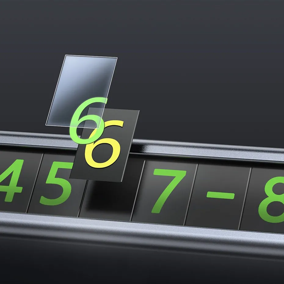 Паркувальна карта Baseus Square Bar Temporary Parking Number Plate Black