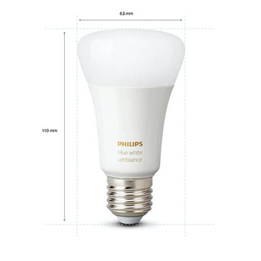 Розумні світлодіодні лампочки Philips Hue White Ambiance E27 Apple HomeKit (2 шт)