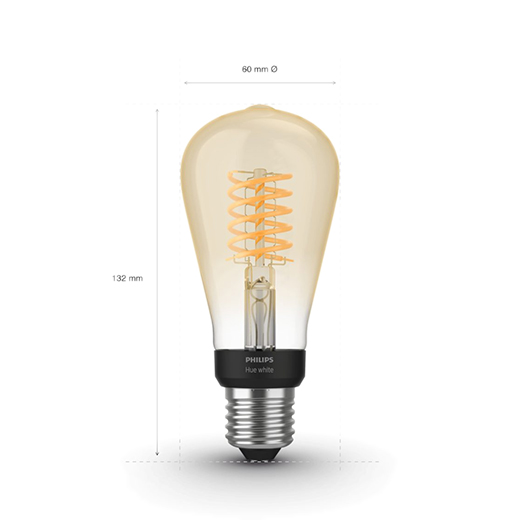 Умная LED лампочка Philips Hue White Filament 1-pack ST19 E26 Edison (1 шт.)