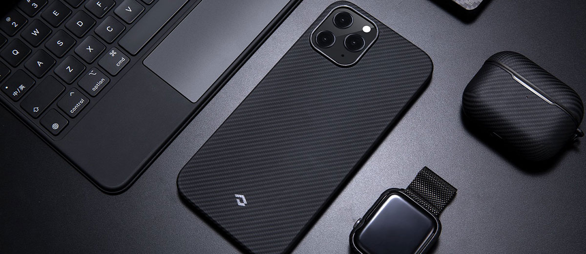 Чохол-накладка Pitaka Air Case Black / Grey для iPhone 12 Pro