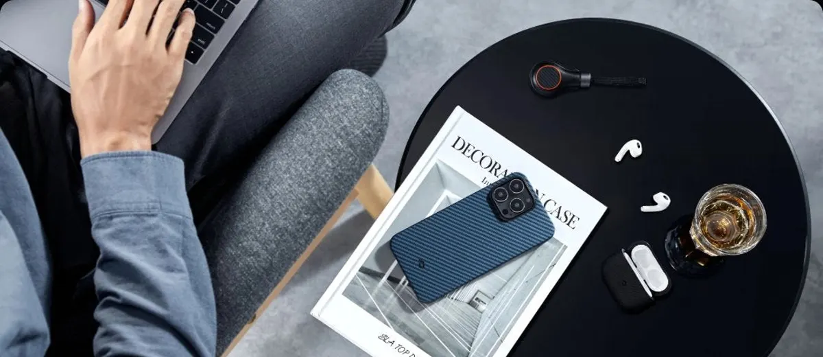 Противоударный чехол Pitaka MagEZ Case 3 Fusion Weaving Overture Black/Gray для iPhone 14 Pro цена