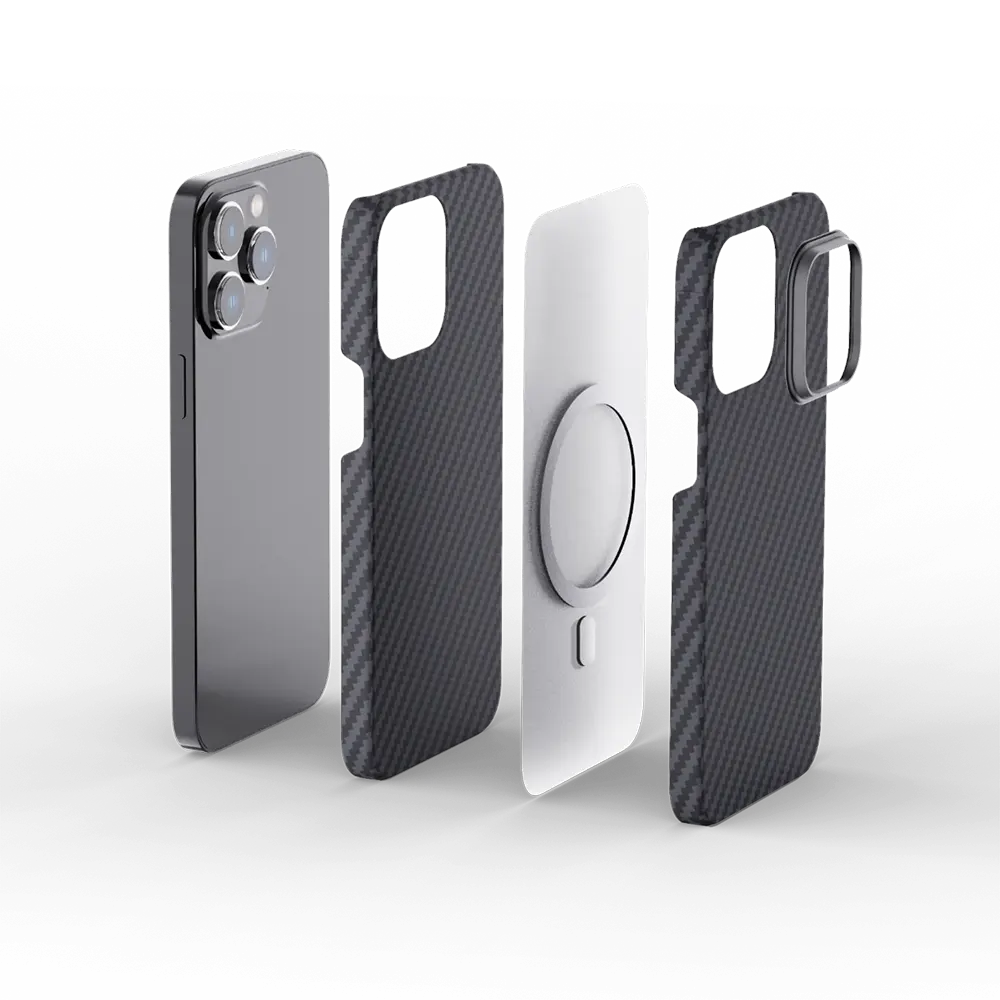 Чохол протиударний Pitaka MagEZ Case 3 Twill 1500D Black/Blue для iPhone 14 | 13 купити