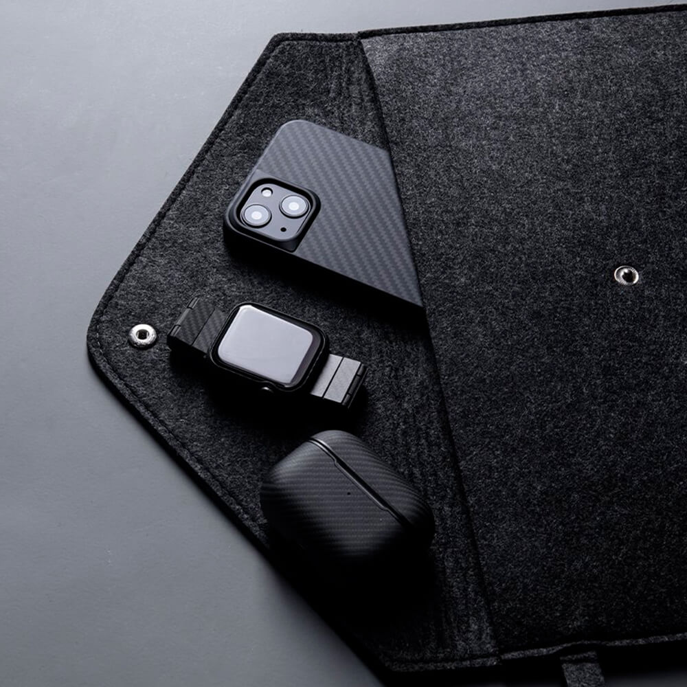 Протиударний чохол Pitaka MagEZ Case Pro Black / Grey для iPhone 13 mini