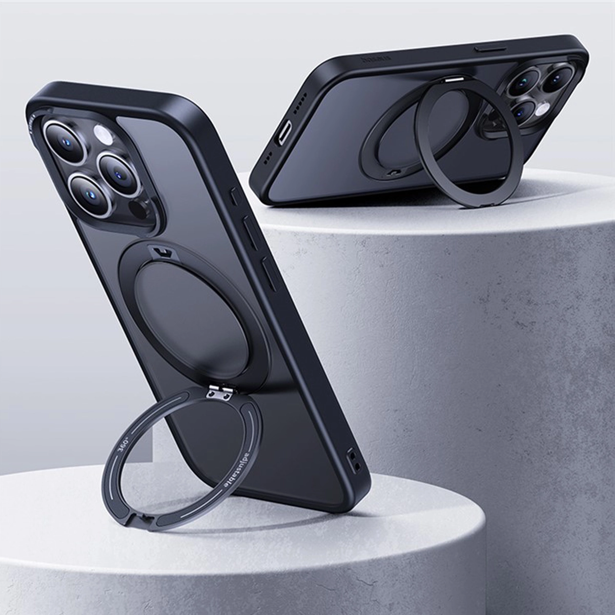 Протиударний чохол Baseus CyberLoop Series Magnetic Case для iPhone 15 Pro Max Frosted Black