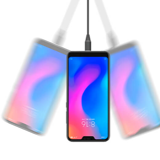 Магнітний кабель PZOZ / 1M + 3Plug для iPhone / Micro usb / Type-c Black