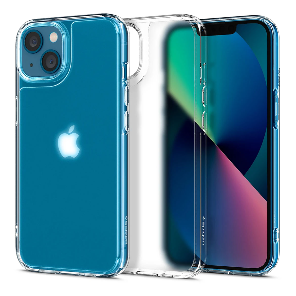Стеклянный чехол Spigen Quartz Hybrid Matte Clear для iPhone 13 Pro обладает небольшой толщиной