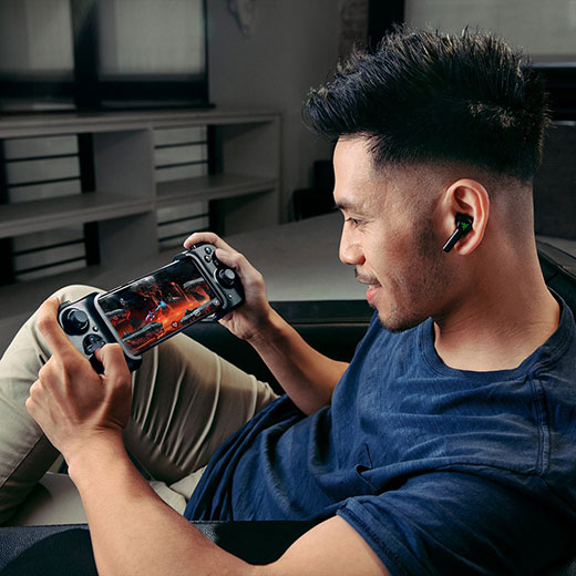 Ігровий джойстик Razer Kishi для iPhone + Бездротові навушники Hammerhead True Wireless Bluetooth
