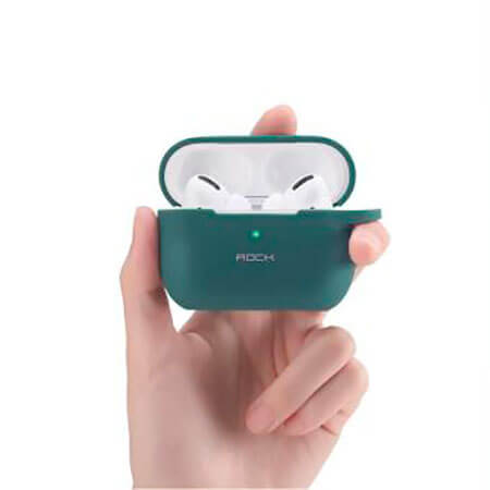 Силиконовый чехол с карабином для Apple AirPods Pro ROCK Silicone Case