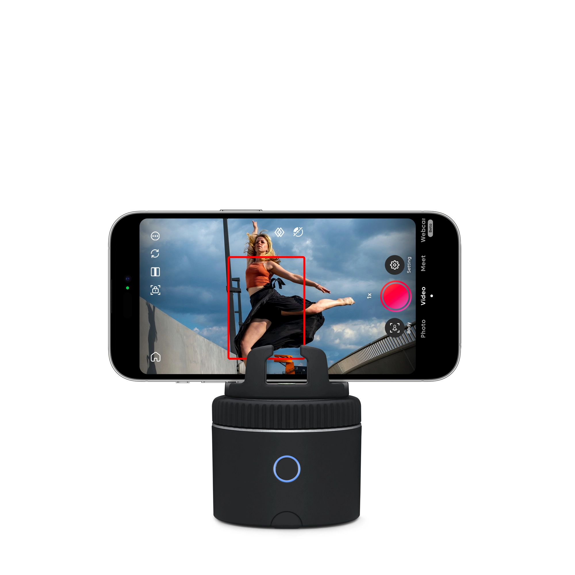 Розумний штатив з автоматичним відстеженням AI Pivo Pod Silver 360 ​​&deg; Camera, Motion Sensor with Remote Control для iPhone