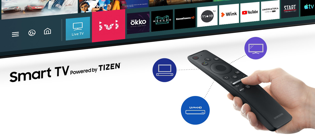 Телевізор Samsung 49 & quot; 4K Smart QLED TV Gray 2019 (Q70R) 