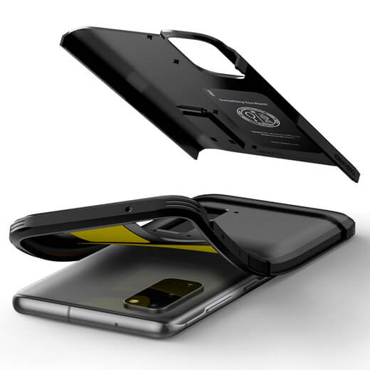 Протиударний чохол Spigen Tough Armor Black для Samsung Galaxy S20 дає посилений захист