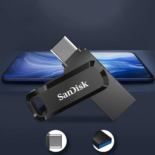 Флешка SanDisk iXpand Ultra Dual Drive Luxe USB Type-C 64GB для iPhone | iPad | MacBook | Android купить