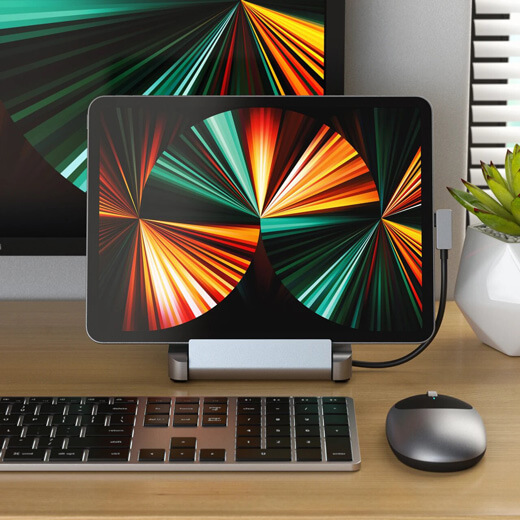 Многофункциональность хаба-подставки Satechi Aluminum Stand & Hub Space Grey для iPad | MacBook 