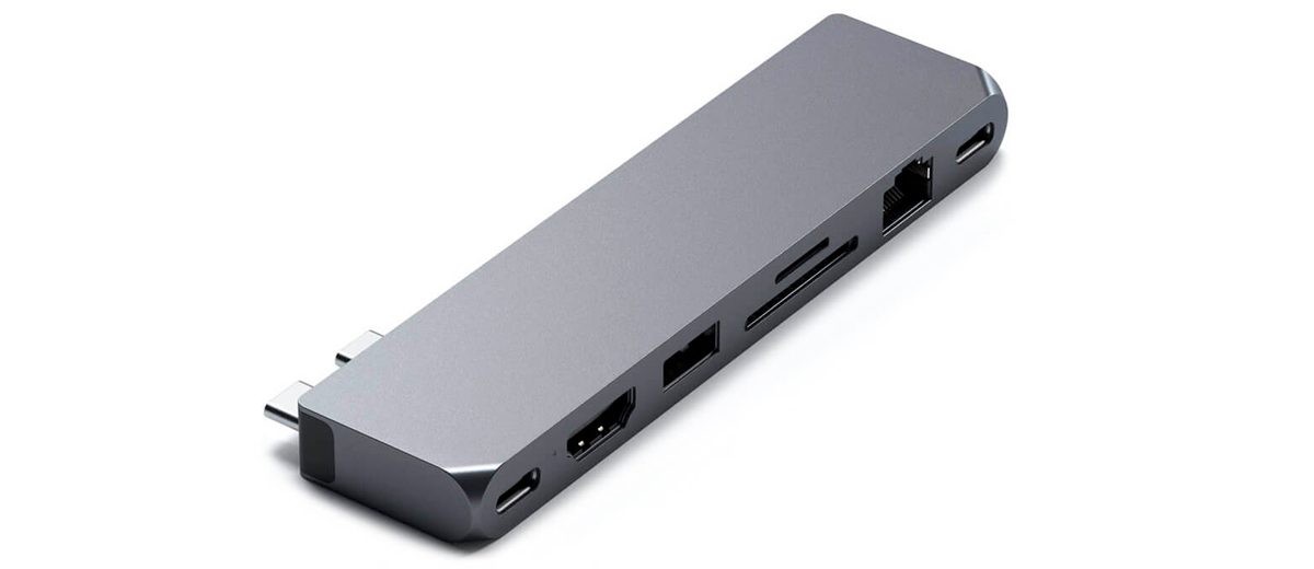 Хаб Satechi Dual USB-C Pro Hub Max Space Gray для Macbook купить