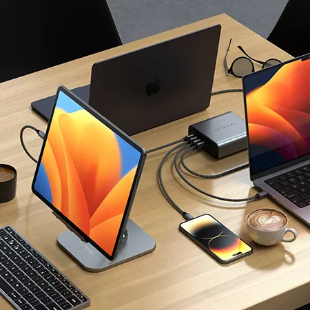 Швидкий зарядний пристрій Satechi GaN Charger USB-C 6-PORT 200W