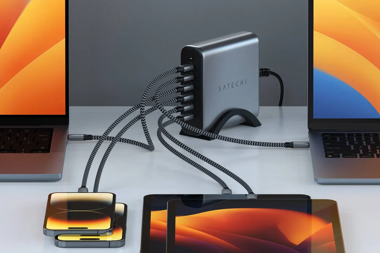 Зарядний пристрій Satechi GaN Charger USB-C 6-PORT 200W ціна