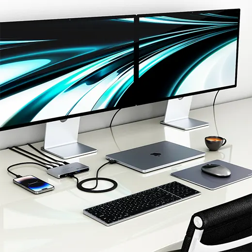 Новинка — хаб (адаптер) Satechi Thunderbolt 4 Slim HUB US для MacBook | iMac | iPad