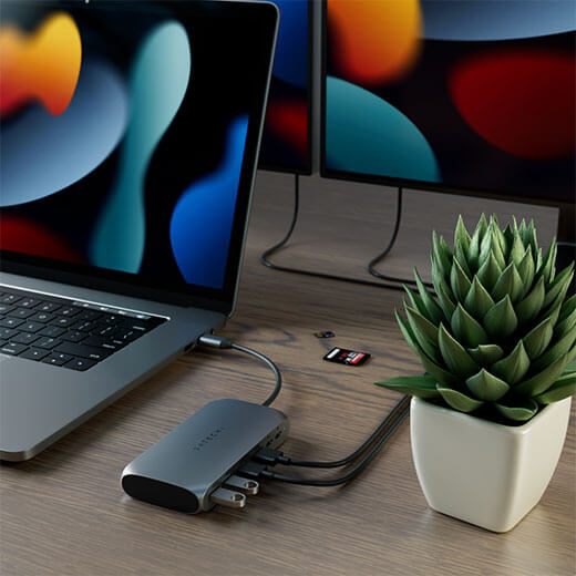 Новинка хаб Satechi USB-C Мультимедіа Adapter M1 Space Gray для MacBook | iPad