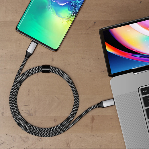 Нейлоновий кабель Satechi USB-C to USB-C Charging Cable 100W 2m