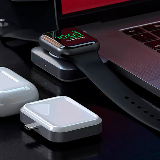 Бездротова зарядка Satechi USB-C Watch AirPods Charger дизайн