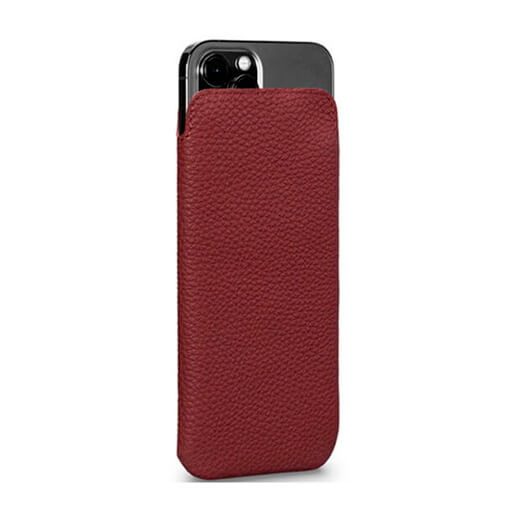 Ціна шкіряна чохол-кишеня Sena UltraSlim Wallet Bordo для iPhone 13 Pro Max