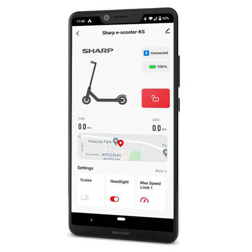Електросамокат Sharp Electric Scooter керується програмою