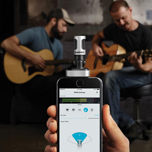Цифровой конденсаторный микрофон Shure Motiv MV88 MFI для iPhone | iPad