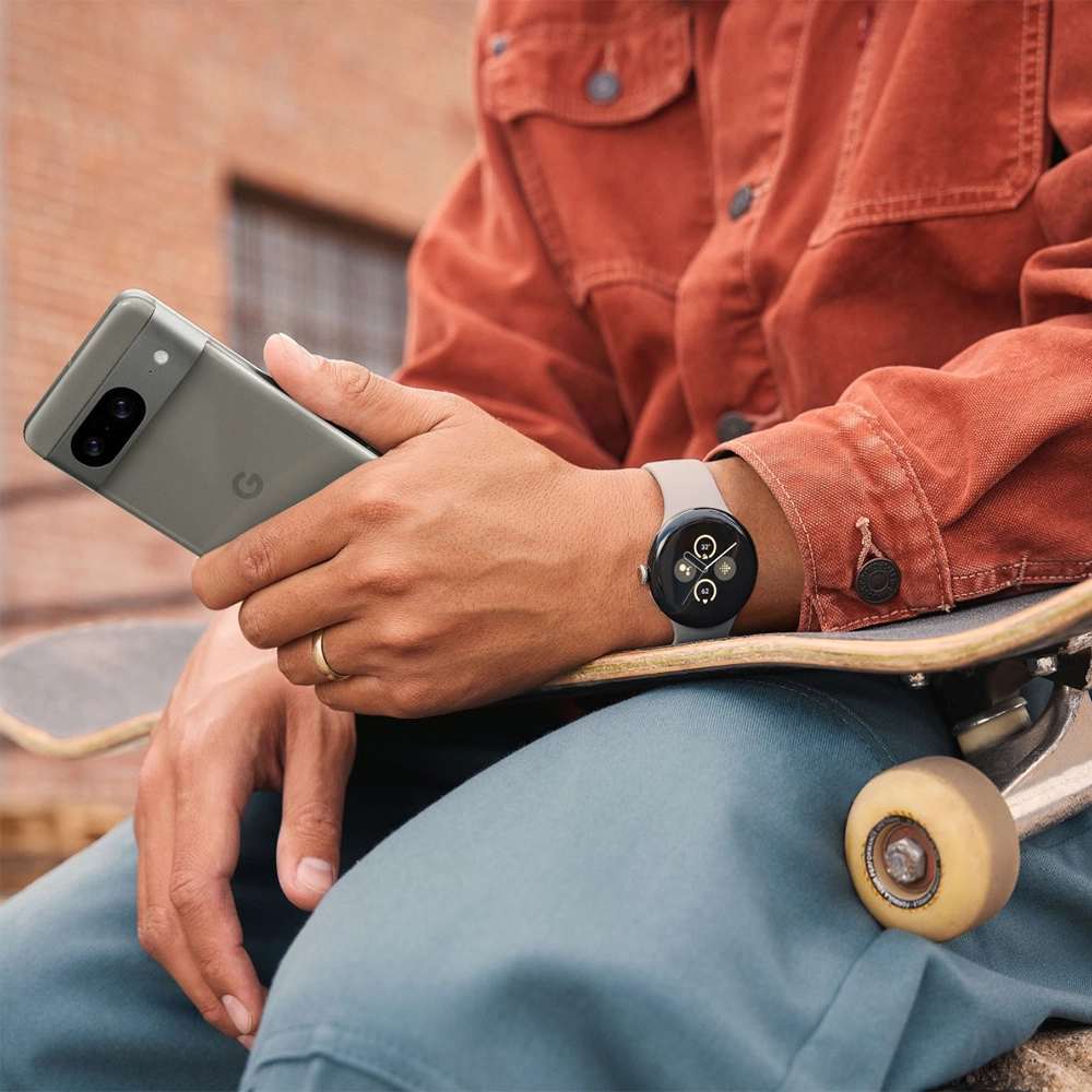 Смарт-годинник Google Pixel Watch 2 Matte Black Aluminum Case з Obsidian Active Band