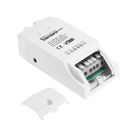 Умное Wi-fi реле для системы аварийного перекрытия воды на базе Sonoff Dual R2 Homekit