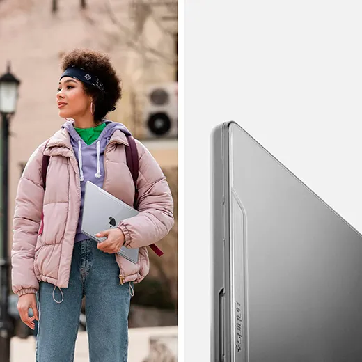 Прозрачный чехол Spigen Case Thin Fit для MacBook Pro 16" M2 | M1 полностью функциональный