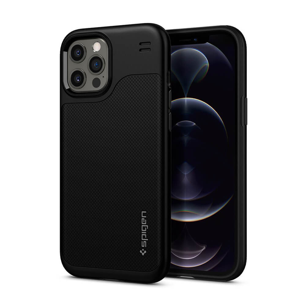 Чорний силіконовий чохол Spigen Hybrid NX для iPhone 12