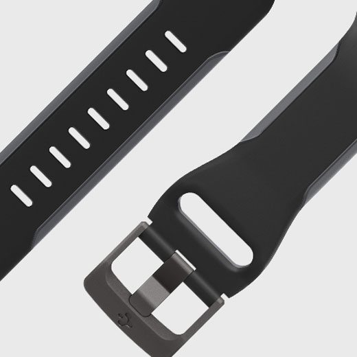 Черный противоударный чехол-ремешок Spigen Liquid Air Pro для Apple Watch 40mm SE 2 | SE | 6 | 5 | 4
