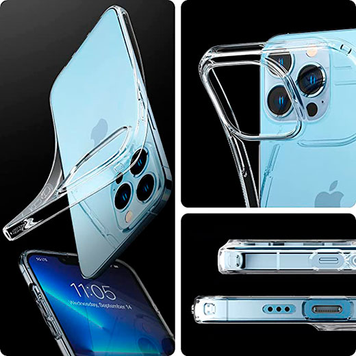 Цена прозрачного защитного чехла Spigen Liquid Crystal для iPhone 13 Pro