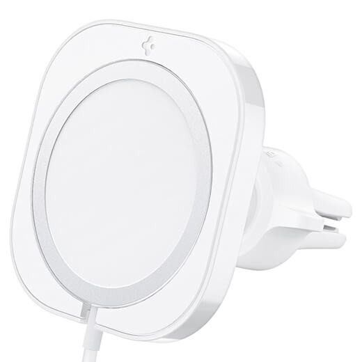 Магнитный автодержатель MagSafe Spigen MagFit White для iPhone 12 | iPhone 13