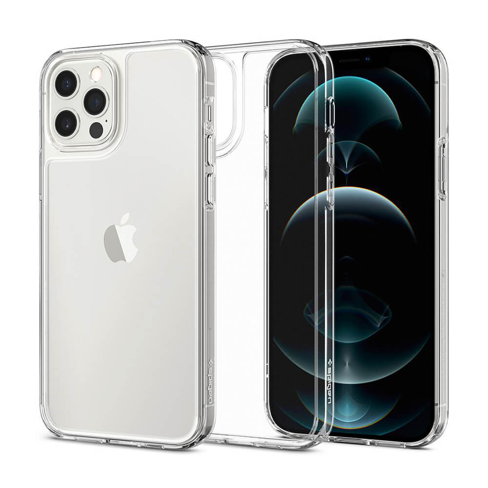 Стеклянный чехол Spigen Quartz Hybrid для iPhone 12 Pro Max